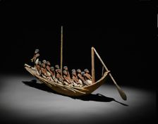 Model of a River Boat, Egypt, Middle Kingdom, Dynasty 11-12 (about 2046-1794 BCE). Creator: Unknown