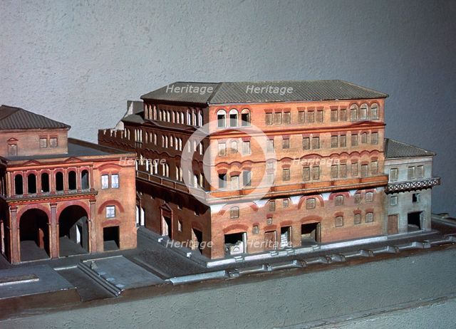 Model of a Roman apartment house, 2nd century. Artist: Unknown