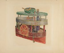 Model of a Side-Wheeler, 1935/1942. Creator: William Pollman