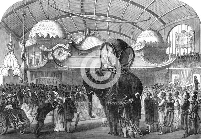 'Model of an elephant in the Siamese section of the Machine Gallery', 1867. Artist: Unknown