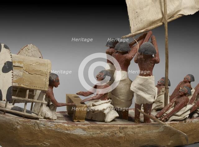 Model of boat, IXth - XIth Dynasty, c2125 -c1940 BC. Artist: Unknown.