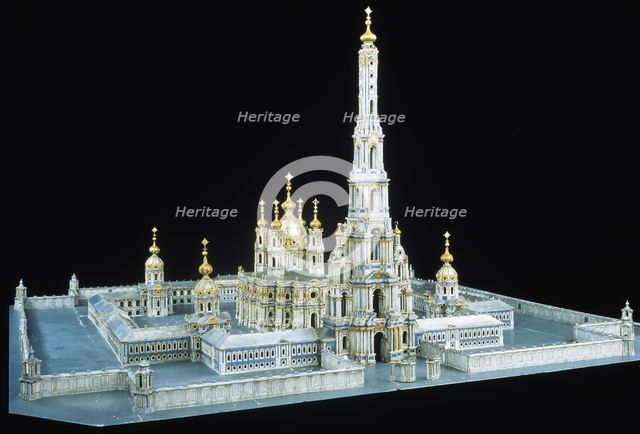 Model of Smolny Convent of the Resurrection in St. Petersburg, 1750–1756. Artist: Rastrelli, Bartolomeo Francesco (1700-1771)