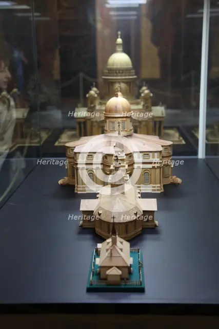 Model of St Isaac's Cathedral, St Petersburg, Russia, 2011. Creator: Sheldon Marshall.