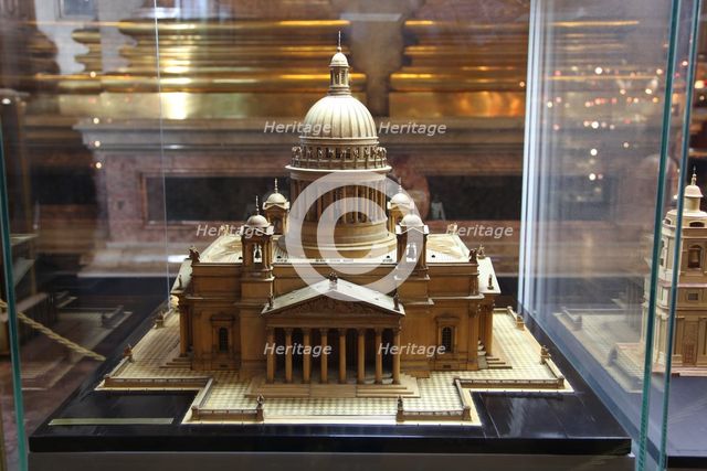 Model of St Isaac's Cathedral, St Petersburg, Russia, 2011. Creator: Sheldon Marshall.