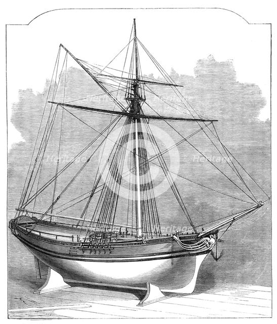 Model of Queen Elizabeth's yacht, 1864. Creator: Unknown.