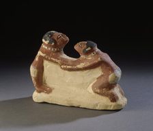 Model of wrestlers, late XIIth dynasty - XIIIth dynasty (c1800 BC-1700 BC)