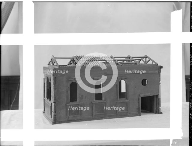 Model of the 17th century chapel at Pembroke College, Cambridge University, Cambridgeshire, 1959. Creator: Royal Commission on the Historical Monuments of England.