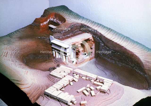 Model of the ancient Macedonian royal tombs. Artist: Anon