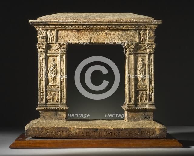 Model of the Arch of the Argentarii, between c.1792 and c.1795. Creator: Carl May.