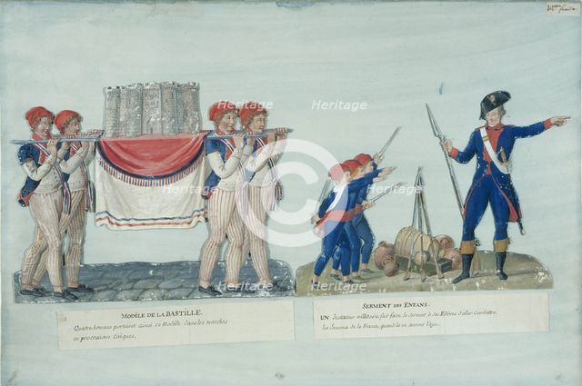 Model of the Bastille. Oath of Children, c. 1793.