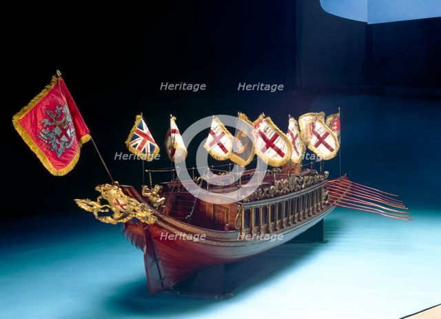Model of the barge of the Lord Mayor of London, 1807. Creator: Searle & Godfrey.