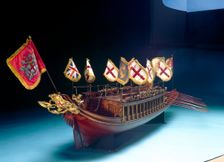 Model of the barge of the Lord Mayor of London, 1807. Creator: Searle & Godfrey