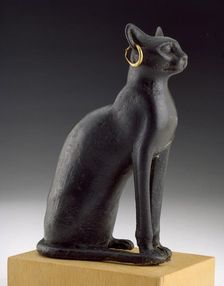 Model of the cat-goddess Bastet, Late Period (Egypt), (c715 BC-343 BC)