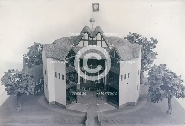Model of the Globe Theatre, c1950. Artist: Anon