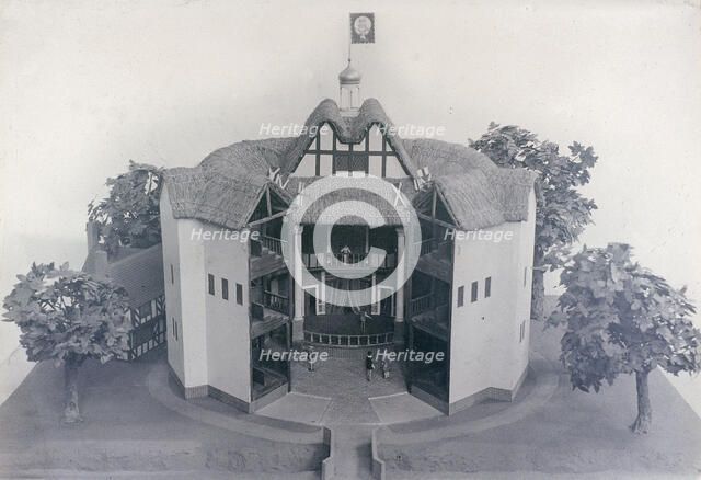 Model of the Globe Theatre, c1950. Artist: Anon
