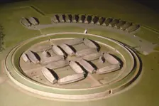 Model of the Viking Fortress at Trelleborg, Denmark, c20th century