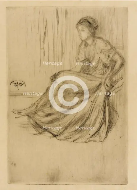 Model Seated, 1873. Creator: James Abbott McNeill Whistler.