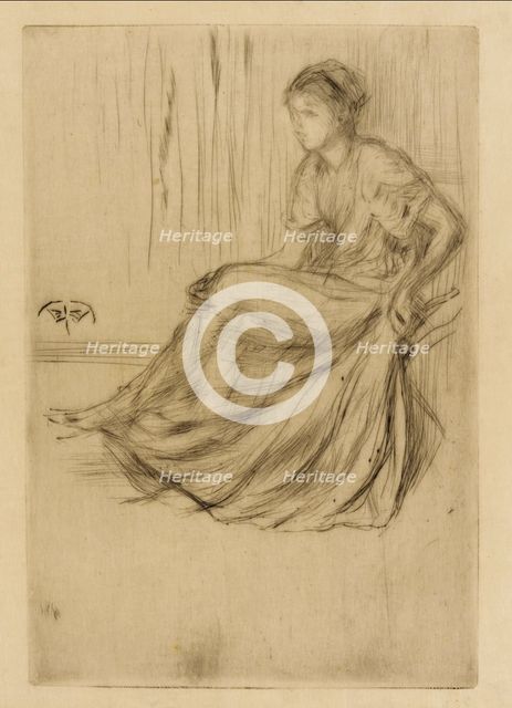 Model Seated, 1873. Creator: James Abbott McNeill Whistler.