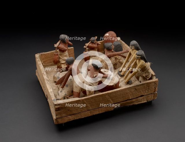 Model showing baking, brewing and butchering activities, XIIth Dynasty (c1940 BC-c1755 BC). Artist: Unknown.