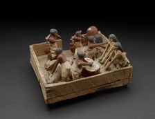Model showing baking, brewing and butchering activities, XIIth Dynasty (c1940 BC-c1755 BC)