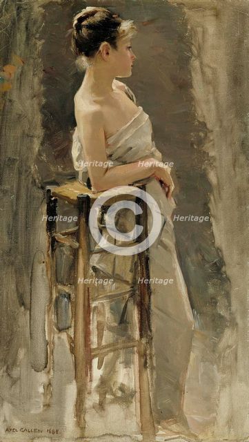 Model Study, 1885. Creator: Akseli Gallen-Kallela.