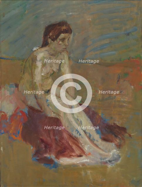 Model study for "Sif" , 1908-1910. Creator: Karl Isakson.