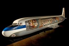 Model, Static, Douglas DC-7 Mainliner, United Air Lines, ca. 1955. Creator: Unknown