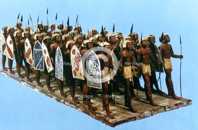 Model Pikemen, Tomb of Mesehti, 12th Dynasty. Artist: Unknown