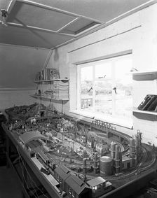 Model railway layout, Wickersley, South Yorkshire, 1960. Creator: Michael Walters