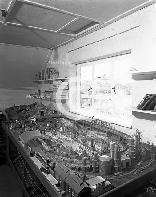 Model railway layout, Wickersley, South Yorkshire, 1960. Creator: Michael Walters.