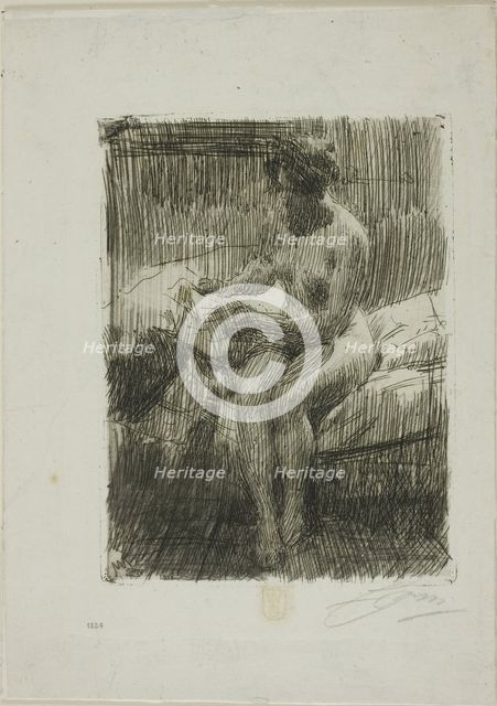 Model Reading, 1910. Creator: Anders Leonard Zorn.