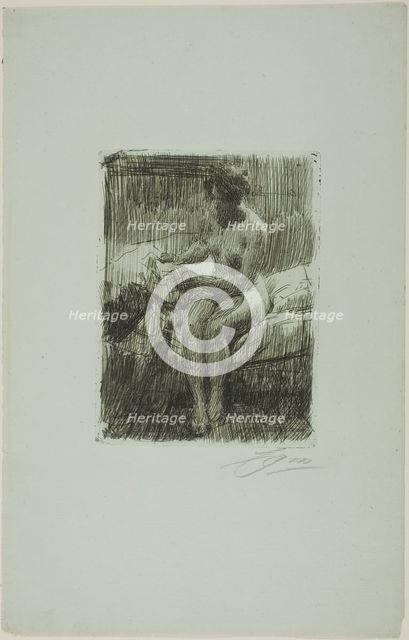 Model Reading, 1910. Creator: Anders Leonard Zorn.