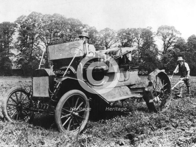 Model T Ford with Stephenson agricultural conversion, Sussex, 1917. Artist: Unknown