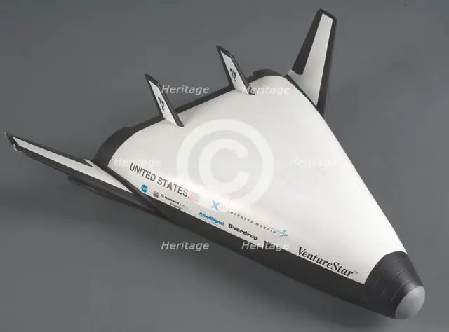 Model, X-33 VentureStar Reusable Launch Vehicle, 1990s. Creator: Unknown.