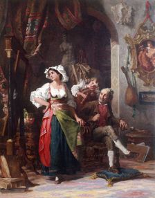 Modèles dans un atelier, pendant l'absence du peintre, 1869. Creator: Auguste Dutuit