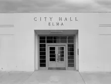 Modern building adjoining power company..., Elma, Grays Harbor County, Western Washington, 1939. Creator: Dorothea Lange