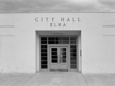 Modern building adjoining power company..., Elma, Grays Harbor County, Western Washington, 1939. Creator: Dorothea Lange