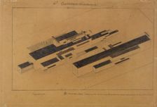 Modern buildings, 1923-1924. Artist: Malevich, Kasimir Severinovich (1878-1935)