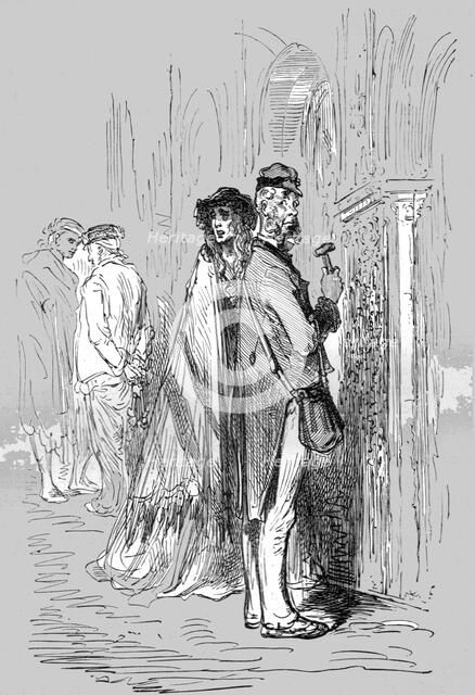 'Modern Christians in the Palace of the Ancient Moorish Kings, Alhambra; An Autumn Tour in Andalusia Creator: Gustave Doré.