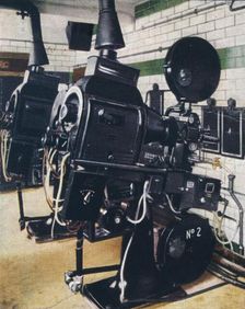Modern cinema operating box, 1938