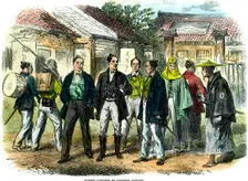 Modern costumes of Japanese officers 1866