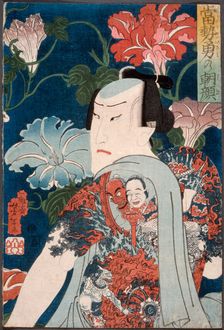 Modern Gallants with Morning Glories, 1860. Creator: Tsukioka Yoshitoshi