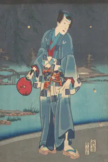 Modern Genji - Firefly Viewing (Imayo genji shiken hotaru asobi), 1861. Creator: Toyohara Kunichika