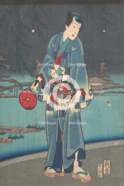 Modern Genji - Firefly Viewing (Imayo genji shiken hotaru asobi), 1861. Creator: Toyohara Kunichika.