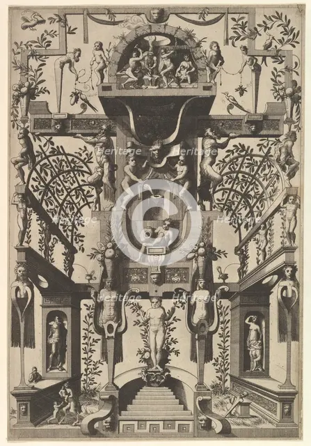 Modern Grotesque Decoration, 1557. Creator: Johannes van Doetecum I.