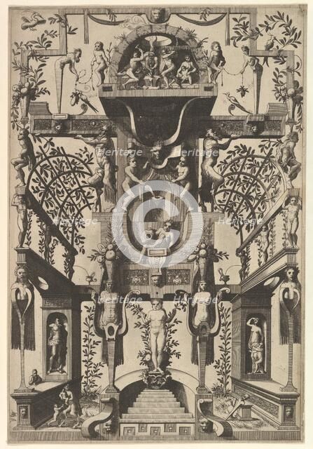 Modern Grotesque Decoration, 1557. Creator: Johannes van Doetecum I.