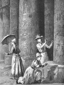 'Modern Iconoclasts at work on the Monuments of Ancient Egypt 1890. Creator: Percy Macquoid