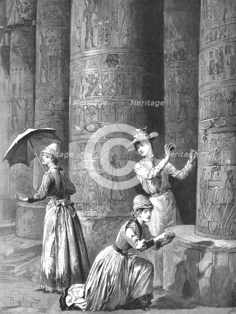 ''Modern Iconoclasts at work on the Monuments of Ancient Egypt', 1890. Creator: Percy Macquoid.