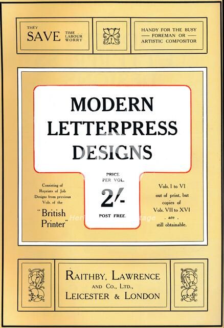 'Modern Letterpress Designs - Prize Design', 1909. Creator: Unknown.