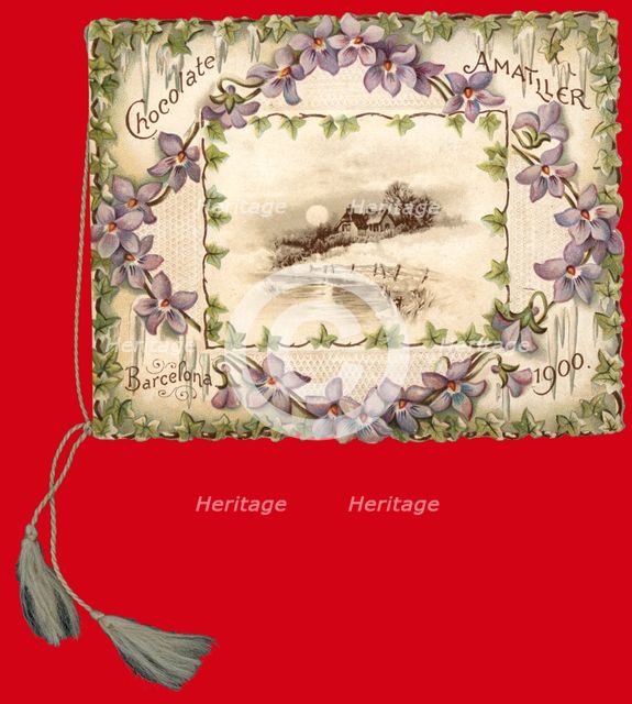 Modernist Calendar of the chocolates factory Amatller, 1900.